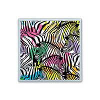 Contact Lens Box Holder Container Case Storage Eyecare Kit -Colorful Zebra