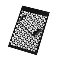 Massagers Human Body Acupressure Cushion Relieves Back Pain Cushion Acupuncture Massage Yoga Mat Pillow Small Acupuncture Massage Cushion Massage Pillow Back Massagers (Color : Black)