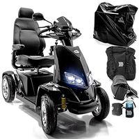 Silverado Extreme 4-Wheel Full Suspension Electric Mobility Scooter + Challenger Accessory Bundle