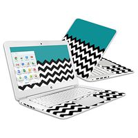 Mightyskins Skin Compatible with Hp Chromebook 14 (2014) - Teal Chevron | Protective, Durable, and Unique Vinyl Decal Wrap Cover | Easy to Apply, Remove, and Change Styles | Made in The USA