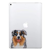 FINCIBO 5 x 5 inch Cute Merle Aussie Australian Shepherd Dog Removable Vinyl Decal Stickers for iPad MacBook Laptop (Or Any Flat Surface)