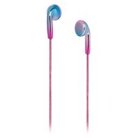 Nanette Lepore Iridescent Earbud Headphones with in-Line Microphone - Wired Stereo Sound in Ear Headphones with Mic - Multicolor Fashion Stylish Cute Magical Iridescent Color