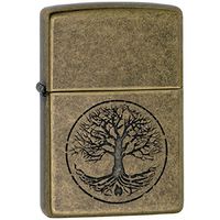 Zippo Personalized Message Engraved on Backside Customized Part4 Zippo Lighter Windproof Lighter (Tree of Life)