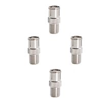 SaferCCTV F Type Push On Quick Coax Connectors Adapter for RVers Satellite Dish Cable TV Internet RV Trailer Coax Cable - 2 Years Warranty (4Pcs)