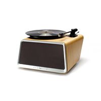Superior Vinyl Record Player,HYM Originals Seed All in One Record Player Stereo Audio Smart Vinyl Records Turntable Built in 80Watt HiFi Speakers Bluetooth Wifi AUX-in USB White Oak Case