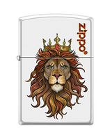 Zippo Custom Lighter Design Crown and Lion King of The Jungle Windproof Collectible - Cool Cigarette Lighter Case Made in USA Limited Edition & Rare