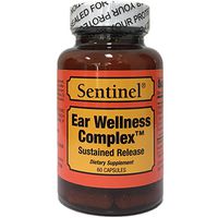 Sentinel Premium Ear Wellness Complex Sustained Release, Supports Vertigo, Tinnitus, Meniere’s Disease, Made in USA, 60 Capsules