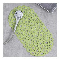 GHHZZQ 2 Pieces Bathtub Mat Non-Slip with Suction Cup PVC Kitchen Swimming Pool Bathroom Rugs Foot Pad, 4 Colors, 0.8 cm Thick, 35x76cm (Color : Green, Size : 35x67cm)