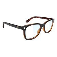 GLASSY Mikemo Premium Blue Light Blocking Glasses, Anti Eyestrain and Fatigue, Glasses for Computer and Gaming, Black Tortoise Frame, Clear Lens
