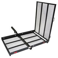 ALEKO MC400 400 Pound Capacity Wheelchair and Power Scooter Folding Cargo Carrier Rack with Foldable Ramp