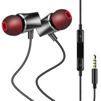 AGPTEK in-Ear Earbuds Headphones, Bass Stereo Earphones with Microphone and in-Line Control, Comfort-Fit Corded Headsets Compatible with iPhone Android Smartphones,Black