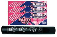 Herb Airtight Tube Pocket Protector with Juicy Jay's Bubblegum 1.25 Flavored Hemp Rolling Papers 3 Count DC Crafts Nation- Ganesha