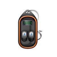 ANBIE True Wireless Earbuds with 400mAh Charging Case, in-Ear Bluetooth Headphones with Mic & Key Chain, IPX5 Rain Proof & Sweat Proof TWS Earphones, Mini Stereo Sports & Gaming Headset (Black)