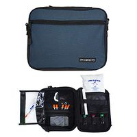 ChillMED Premier Diabetic Supply Organizer | Travel Bag with Shoulder Strap and One 24 oz Cold Pack - Up to 24 Hours of Cool Time - 11" x 9" x 3" (Blue)