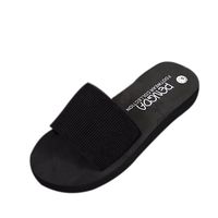 Womens Elastic Wide Band Sandals Flat Bohemia Flower Strap Flip Flop Bohemian Low Heeled Sandals Slide Platform Thong Slipper Open Toe Soft Girl Outdoor Beach Shoes (US:7.5, Black)