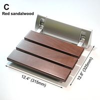 JCWANGDEFU Folding Shower Seat Wall Mounted Bathroom Bathtub Safety Stool Chair, Solid Wood, Load of 350 lbs, C