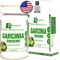Garcinia Greens 95% HCA by VitaPharm Nutrition | Garcinia Cambogia Weight Loss Capsules | Potent Diet Pills That Work Fast for Women & Men | All Natural High Potency | 60 Gluten Free Slim Capsules