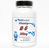 B-6 Vitamin 200mg // 200 Capsules // Pure // by PureControl Supplements