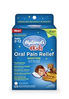 Kids Nighttime Oral Pain Relief Tablets by Hyland's 4Kids, Natural Relief of Toothache, Swelling Gums, and Oral Discomfort, 125 Count