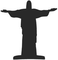 hBARSCI Christ The Redeemer Vinyl Decal - 5 Inches - for Cars, Trucks, Windows, Laptops, Tablets, Outdoor-Grade 2.5mil Thick Vinyl - Matte Black