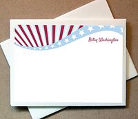 Personalized Gifts - Patriotic Note Cards (40 Non-foldover Cards and Envelopes)