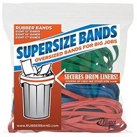 Alliance Rubber 08997 SuperSize Bands, Assorted Large Heavy Duty Latex Rubber Bands - 24 Pack, includes 8 bands of each size (12", 14", 17") in resealable bag