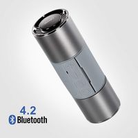 Opro9 BoomTube2 Plus Bluetooth Speaker with Portable Stereo Speaker, 8 Hour Playtime, IP54 Waterproof; Built in Microphone for Hands Free Phone Calls, Compatible with Outdoor Sports & Home (Gray)