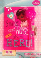 Doc McStuffins Diary With Pen, Lock & Key - 5 Piece Set