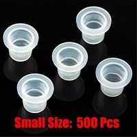 LIJIEYIN Tattoo Pigment Ink Caps Disposable Plastic Cups Supplies Small Size--500 Pcs