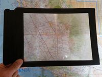 P265 Watson 2x Full Page Reading Magnifier with a black bordered frame (2x)