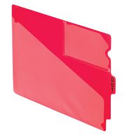 Pendaflex 13541 End Tab Vinyl Outguides w/Center Tab Printed Out, Letter Size, Red, 50/box