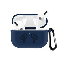 Startview Protective Cover for AirPods Pro Case,Case with Keychain for AirPods Pro Charging Case 2019 Release Shock-Absorbing Soft Slim Silicone Case Skin (Dark Blue)