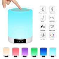 Night Light Bluetooth Speaker, Ranipobo Wireless Stereo Speaker with Alarm Clock, MP3 Player, FM Radio, Touch Control Table Lamp Dimmable Warm Lights & 7 Colors Themes for Kids,Party,Bedroom