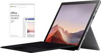 Newest Microsoft Surface Pro 7 12.3" Touch-Screen (2736 x 1824) w/Office Home and Student 2019 | Intel Core i5-1035G4 | 8GB Memory | 128GB SSD | WiFi | Black Keyboard | Windows 10 | Platinum