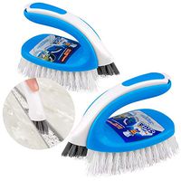 MR.SIGA Scrub Brush Grout Cleaner Brush 2 in 1, Pack of 2