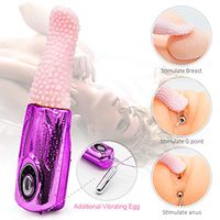 Perfect Size Realistic Tongue Licker with Muti Speed Líckíng&Vibrating Handheld Wireless Pussey Pleasure Massaging Tools for Female Underwear Therapy Device IPX7 Waterproof Tshirt