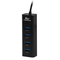 Kingwin USB Hub 4 Port USB 3.0 Data Hub Aluminum for Mobile SSD, MacBook, Mac Pro/Mini, iMac, Chromebook, Surface Pro, USB Flash Drives, Notebook PC, XPS, and More