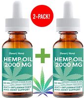 (2 Pack) Hemp Oil 2000mg : Hemp Oil for Pain Stress Relief, Mood Support, Healthy Sleep Patterns, Skin Care (2000mg, 67mg per Serving x 30 Servings) : Fantasy Hemp