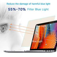 PERFECTSIGHT Screen Protector for MacBook New Pro 13 Inch with Touch bar/New Air 13, Anti Glare 55% Blue Light Filter Fingerprint Proof Bubble Free 2.5D Curved Edge Tempered Glass, 1 Pack