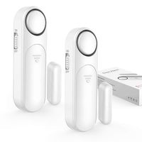 SECRUI D12 Door Window Alarm and Wireless Doorbell 2 In 1, 120dB, with 4 Alarm Modes, Modern Loud Siren Device Burglar Anti-Theft Perfect for Kids Safety Home Shop Security Business, 2 Pack, White