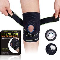 Professional Knee Brace Compression Sleeve - Adjustable Non-Slip Knee Braces for Men Women with Side Stabilizers & Gel Pad, Best Knee Support