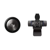 Jabra Speak 710 Wireless Bluetooth Speaker for Softphone and Mobile Phone (U.S. Retail Packaging) & Logitech C920S HD Pro Webcam - Widescreen Video Calling and Recording, Desktop or Laptop Webcam