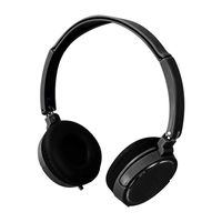 Choosebuy 3.5mm Wired Headphones Foldable Crack Stereo Noise Cancelling Over-Ear Headphones for Cellphone/Tablet (Black)