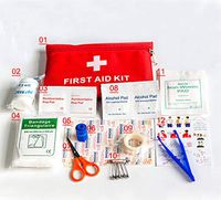 First Aid Kit All-Purpose Outdoor Travel Adventure Earthquake Portable Medicine Bag Household Life-Saving 2 Set (13 Suit【20×14】 cm)