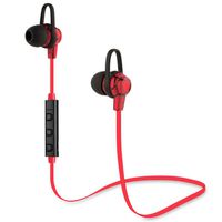 Axiba Bluetooth Headphones, Sweatproof Wireless in Ear Earbuds, Sports Magnetic Earphones with Built in Mic (8 Hours Playtime, CVC 6.0 Noise Cancelling Microphone) (Red)