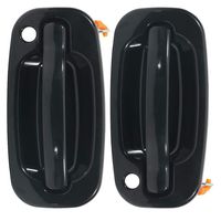 cciyu Door Handles Exterior Driver Passenger Side Replacement fit for 1999-2007 Chevrolet Silverado GMC Sierra Black(2pcs)
