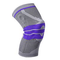 Kindlov Knee Braces Mens Polyester Outdoor Sport Knee Pads Fitness Thin Breathable Knee Pad for Running, Basketball, Weightlifting, Gym (Color : Blue, Size : L)
