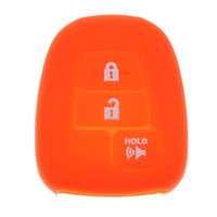 Silicone Car Key Fob Cover Protective Shell for Toyota Tundra - Orange