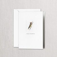 Crane & Co. Cedar Waxwing Note- Pack of 10 Cards