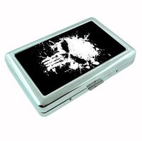 The Skull Comic Book Metal Silver Cigarette Case Holder RFID-Blocking Wallet